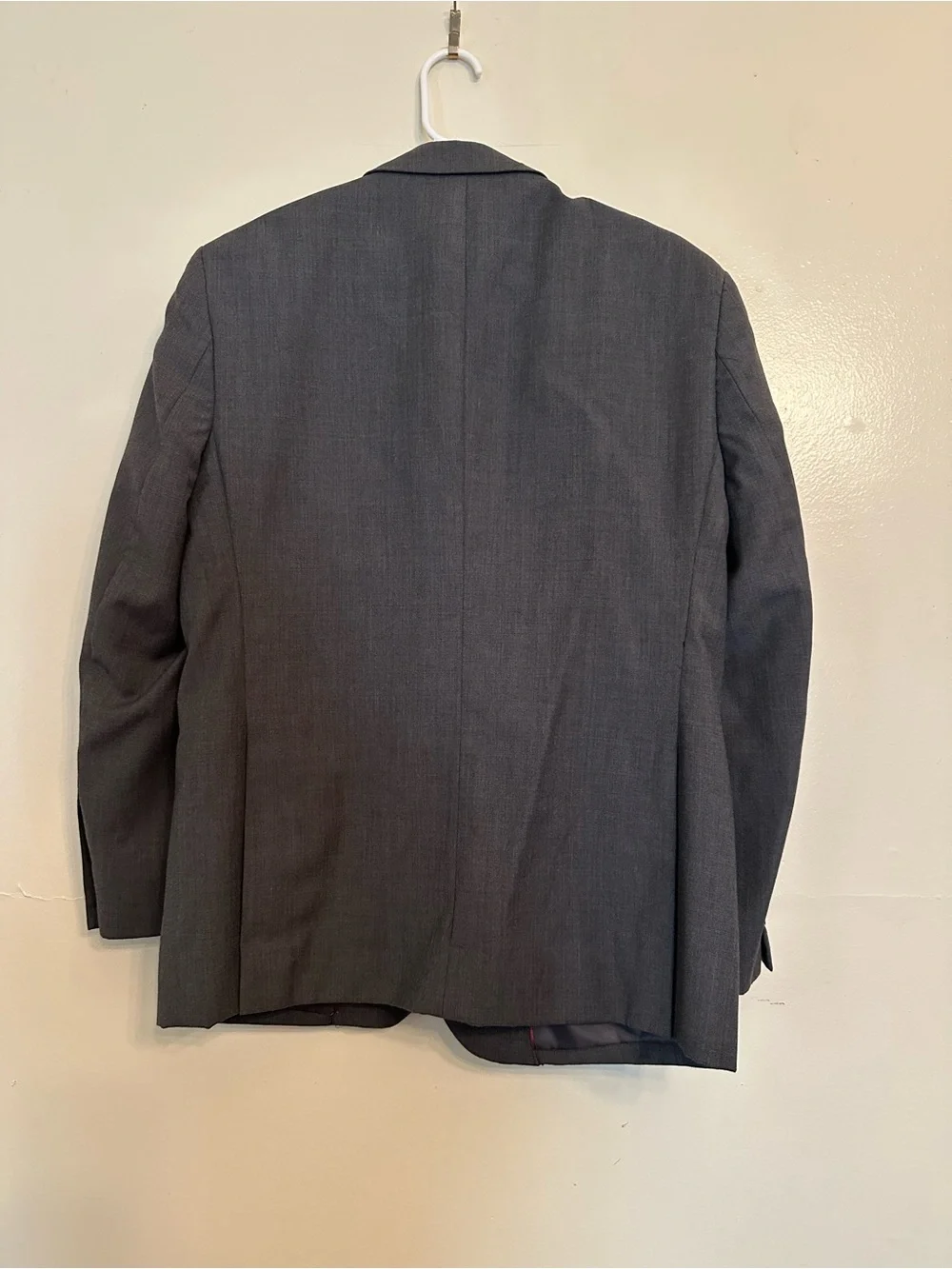 Classic Men's Dark Gray Two-Button Blazer